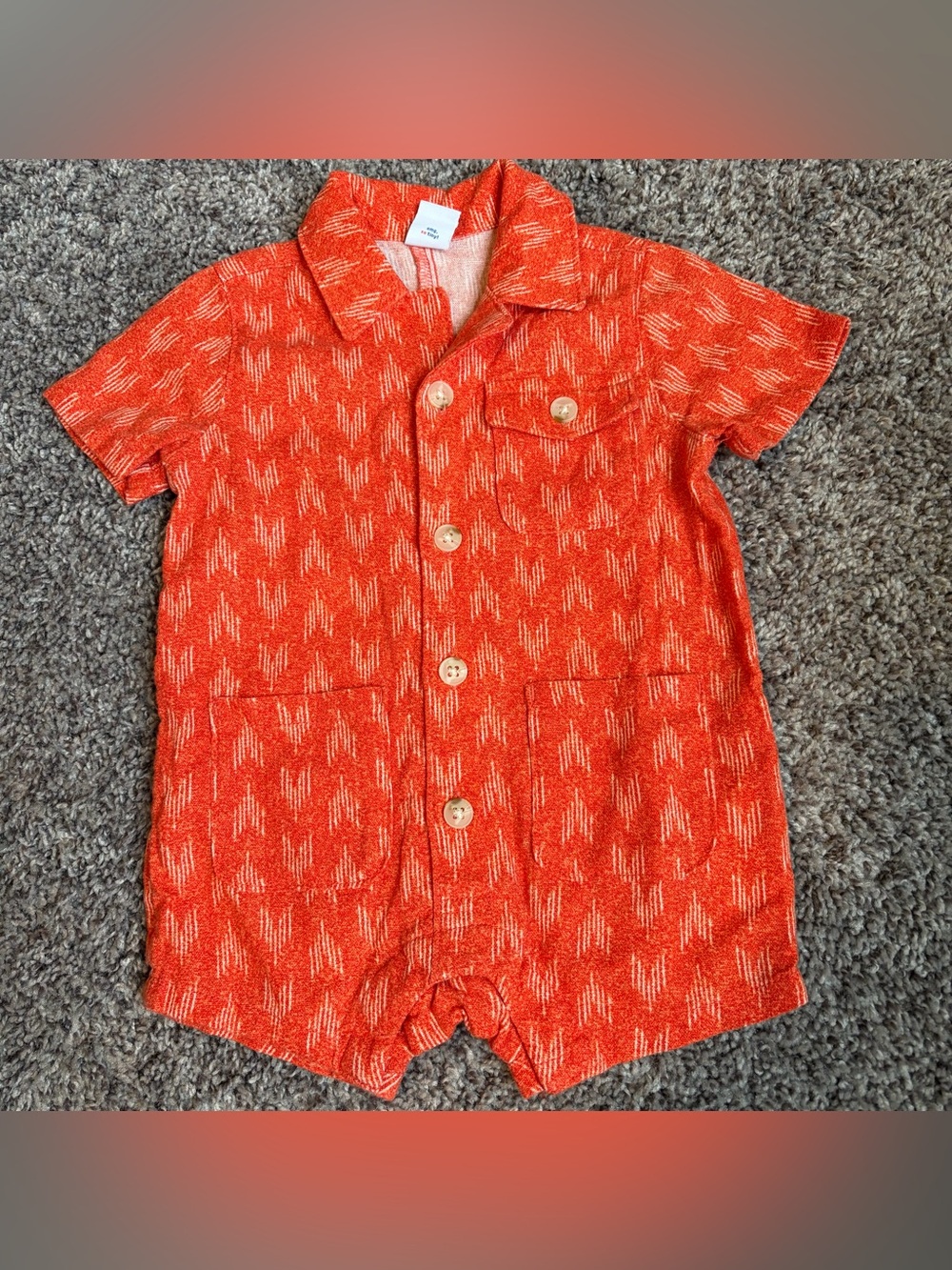 Old Navy romper Aztec 3-6 mo linen